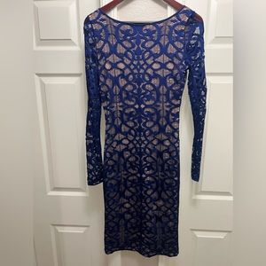 BCBG Max Azria Navy Blue lace dress Size Small